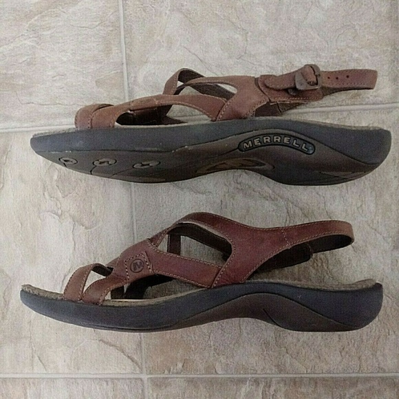 Merrell Agave Strappy Open Toe Buckle Slingback 8 - Picture 3 of 6